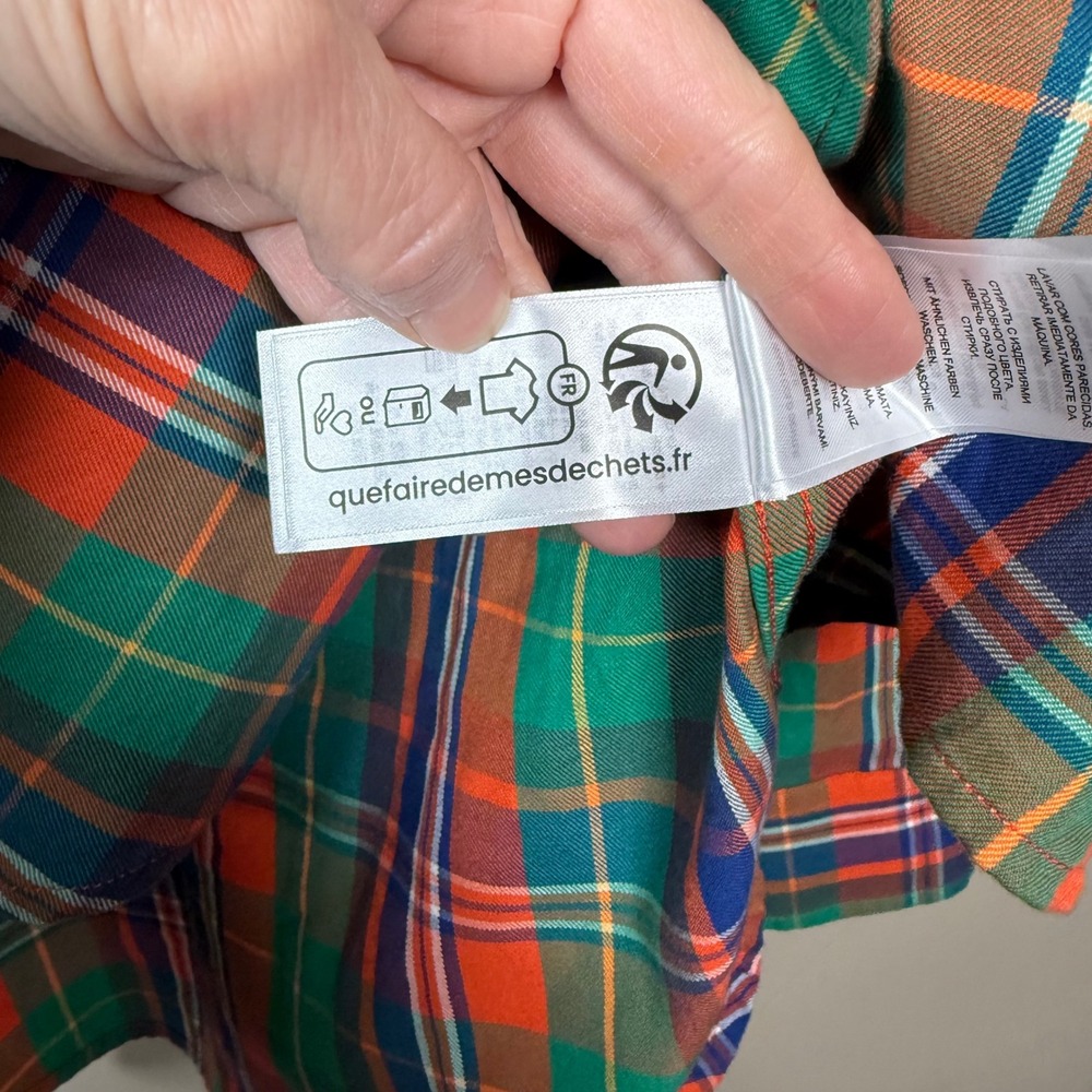 Lauren Ralph Lauren Vibrant Plaid Cotton Twill Button Down Shirt Medium - Picture 4 of 10